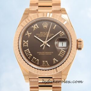 Rolex Datejust m279175-0014 28mm Ladies Rose Gold-tone