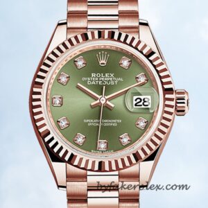 Rolex Datejust m279175-0009 Ladies 28mm Rose Gold-tone